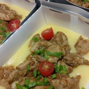 polenta com suíno